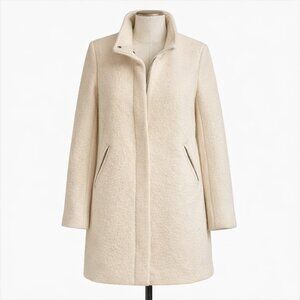 Ann Taylor LOFT Bouclé Coat Size M Ivory
